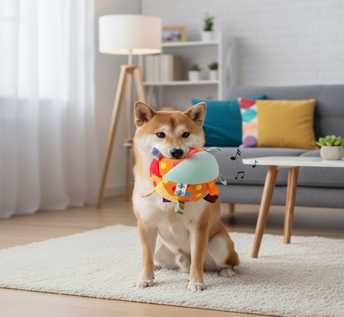 Vet-Recommended Interactive Tug & Treat Ball with Plush Handle